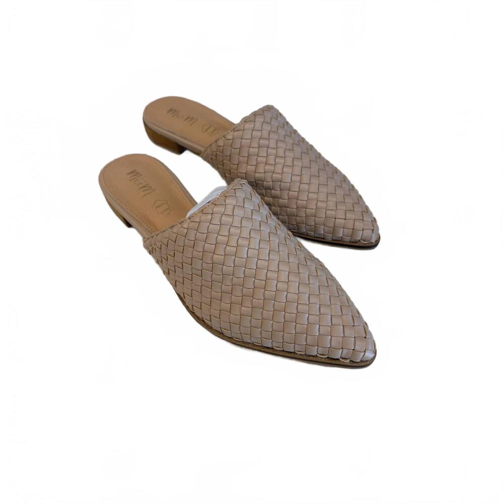 NEW MIIM women's alice woven mules in neutral